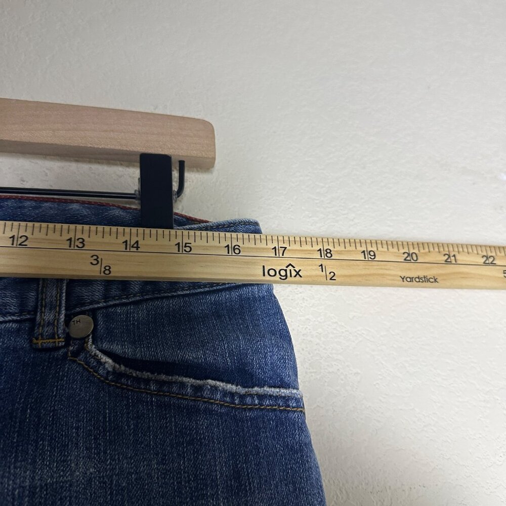 Tommy Hilfiger Denim Jean Pant Women 12 Low Rise Bootcut Flared Y2K Embroidered - Picture 8 of 14
